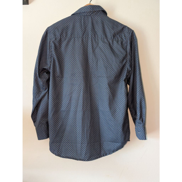 Boys CRAFT+FLOW Blue Tan Dotted Button Down Shirt Size L (14/16) - Picture 5 of 5